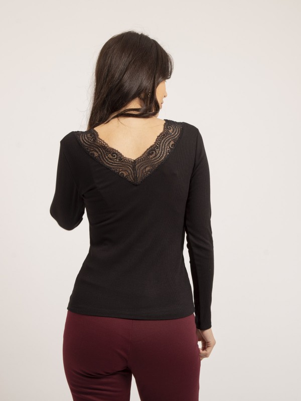 Pull fin col dentelle FALIA...