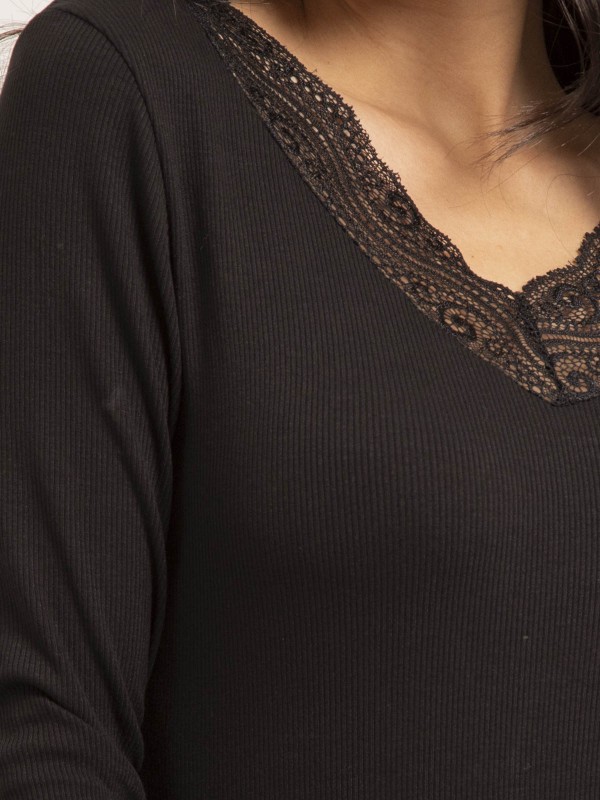 Pull fin col dentelle FALIA...