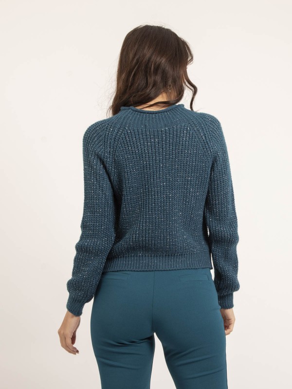 Pull col montant lurex...