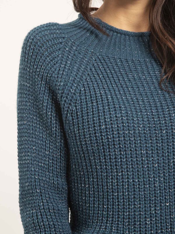 Pull col montant lurex...