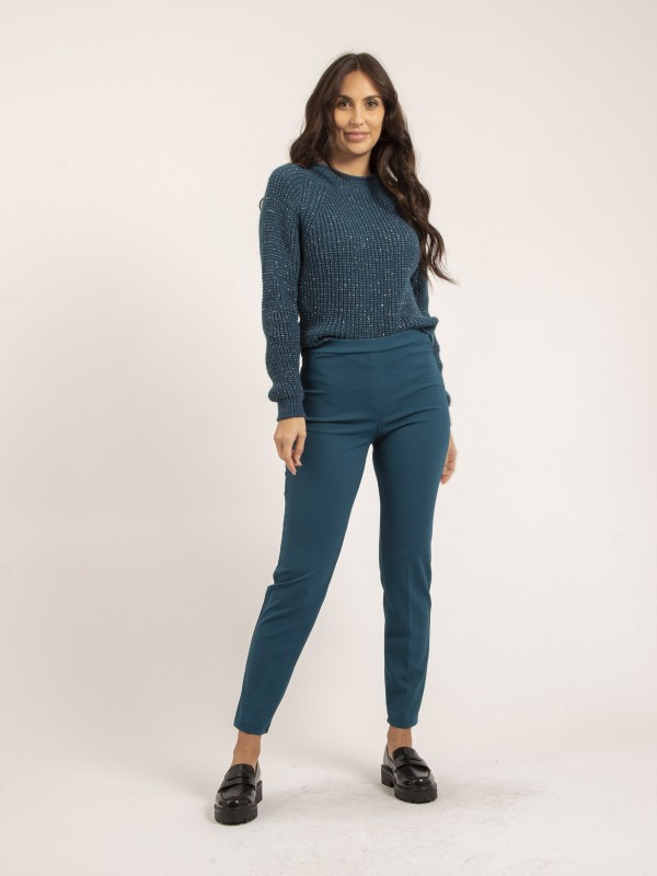 Pull col montant lurex...