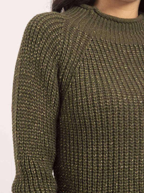 Pull col montant lurex...