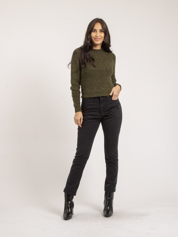 Pull col montant lurex...