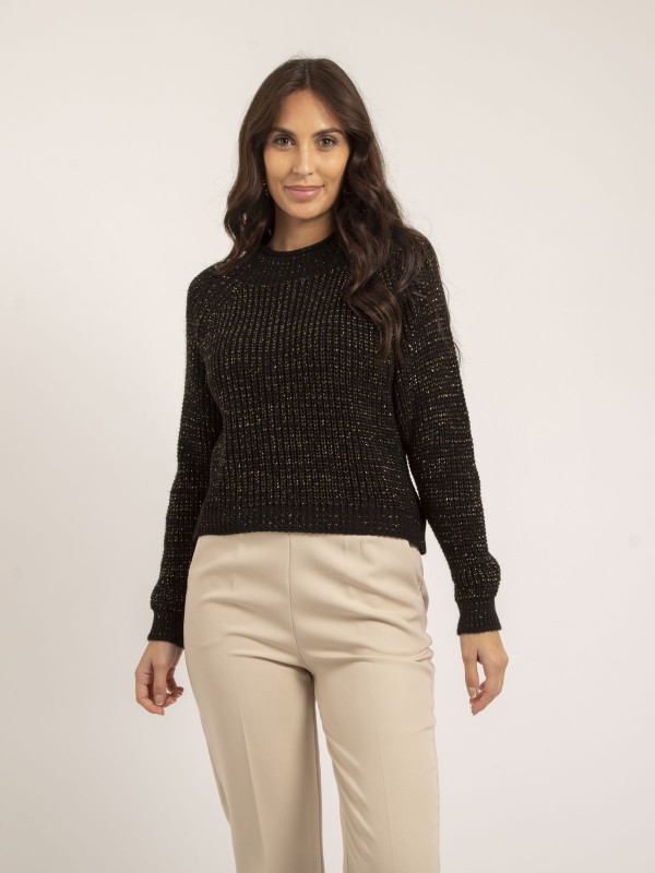 Pull col montant lurex...