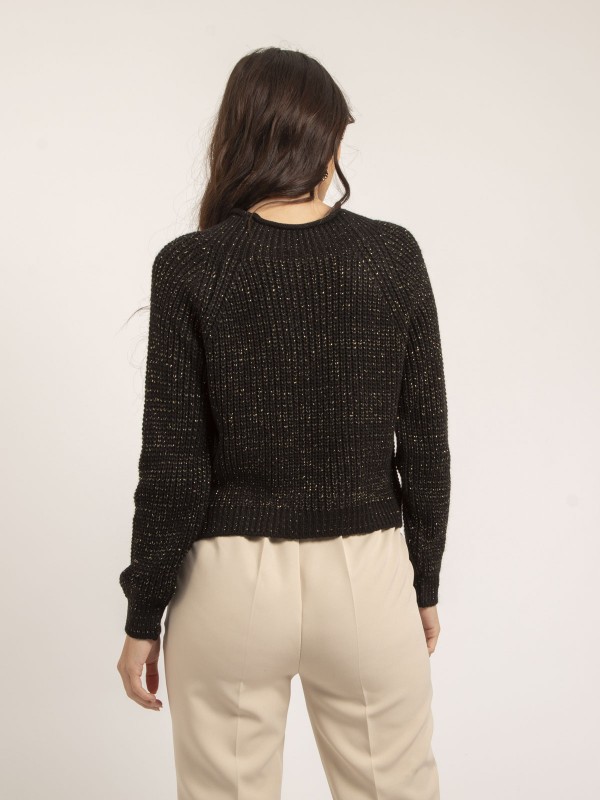 Pull col montant lurex...