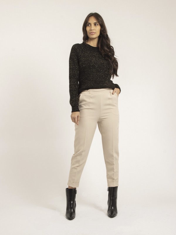 Pull col montant lurex...