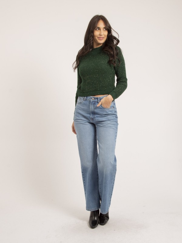 Pull col montant lurex...