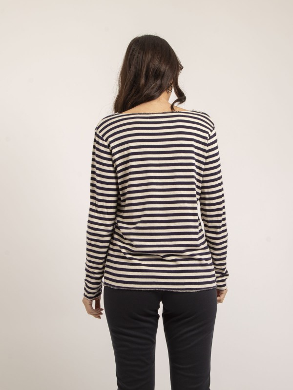 Pull fin rayures KEMILE