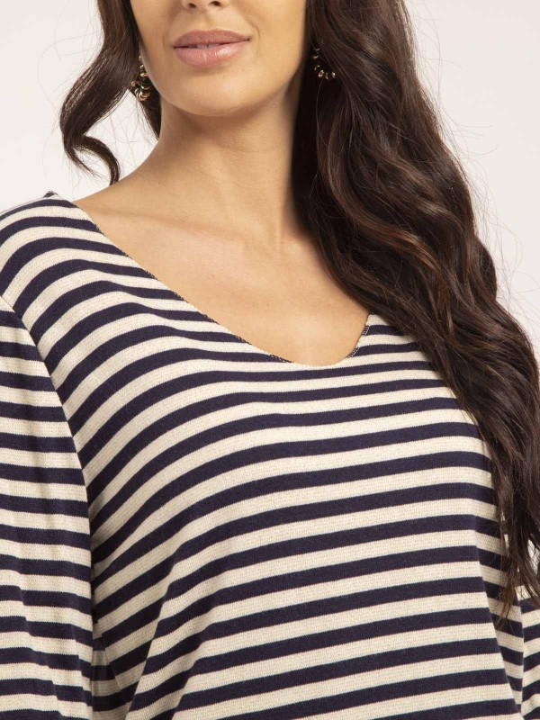 Pull fin rayures KEMILE