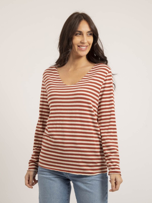 Pull fin rayures KEMILE -...