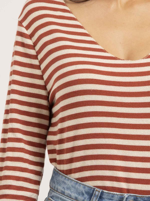 Pull fin rayures KEMILE -...