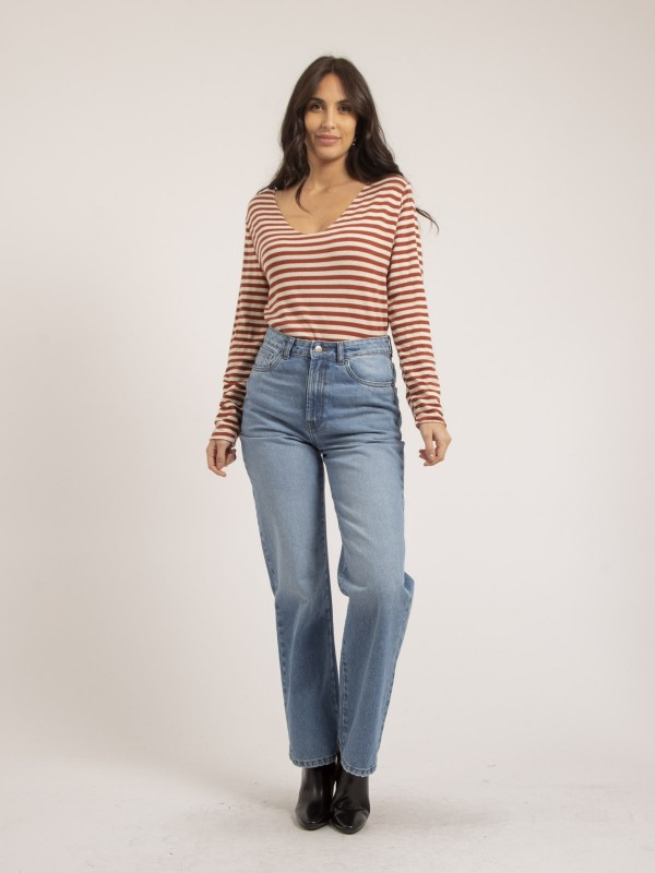 Pull fin rayures KEMILE -...