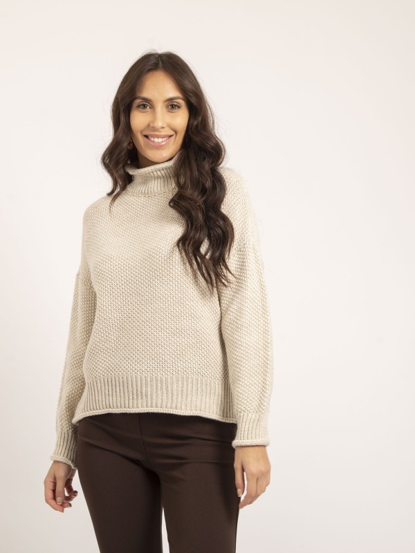 Pull col montant KIANTY - Ecru