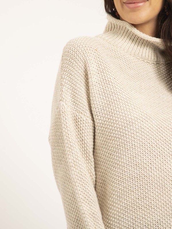 Pull col montant KIANTY - Ecru