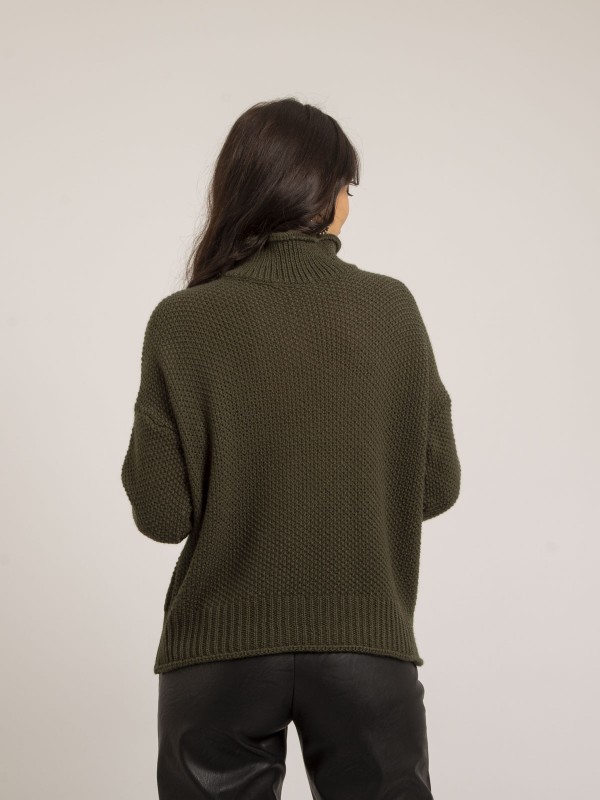 Pull col montant KIANTY - Kaki