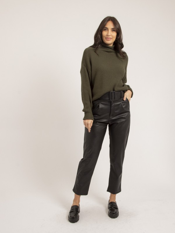 Pull col montant KIANTY - Kaki