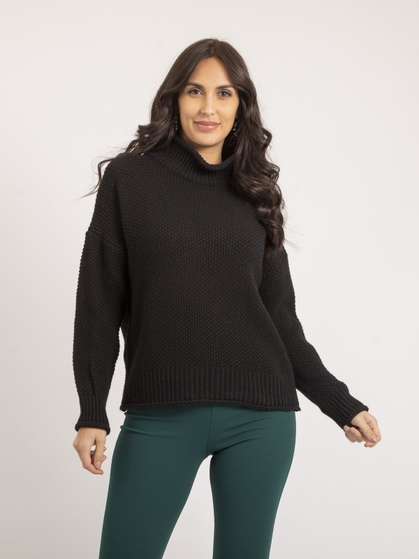 Pull col montant KIANTY - Noir