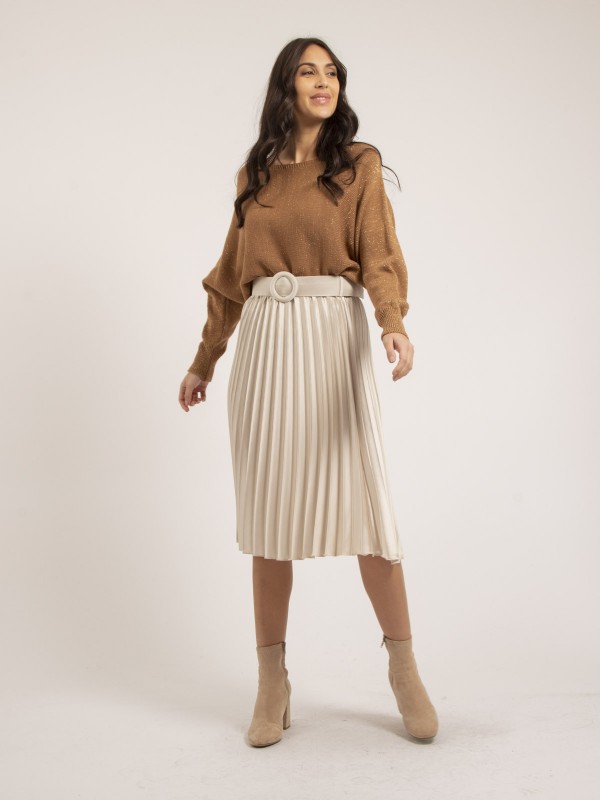 Jupe mi-longue plissée...