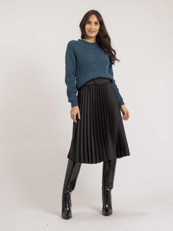 Jupe mi-longue plissée...