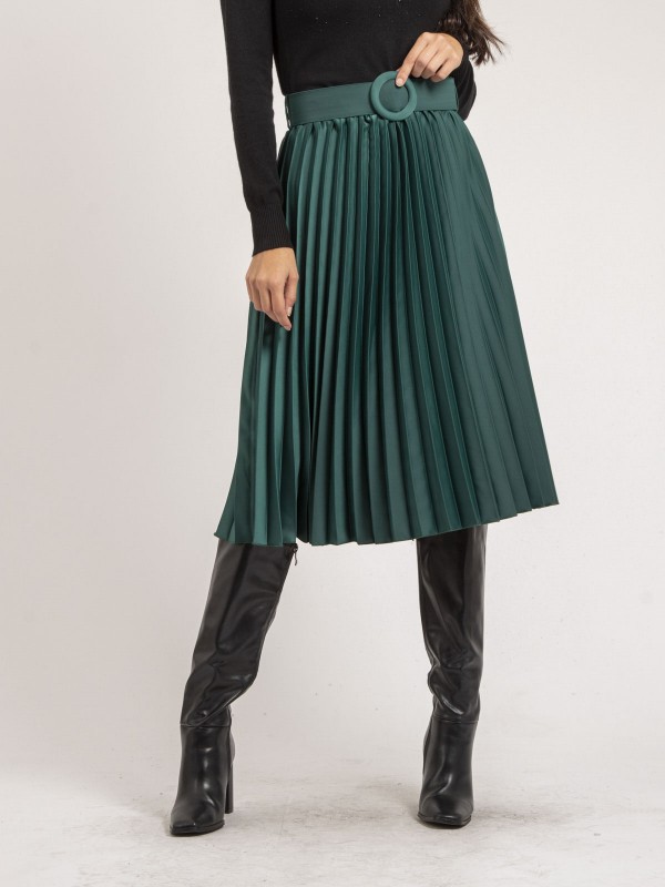 Jupe mi-longue plissée...