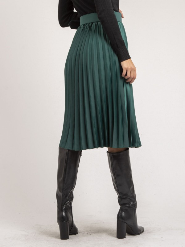 Jupe mi-longue plissée...