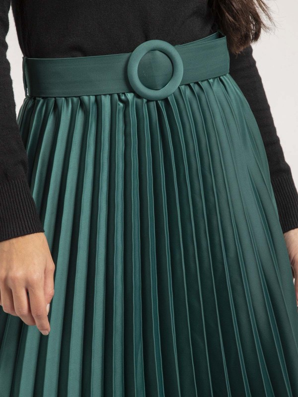 Jupe mi-longue plissée...