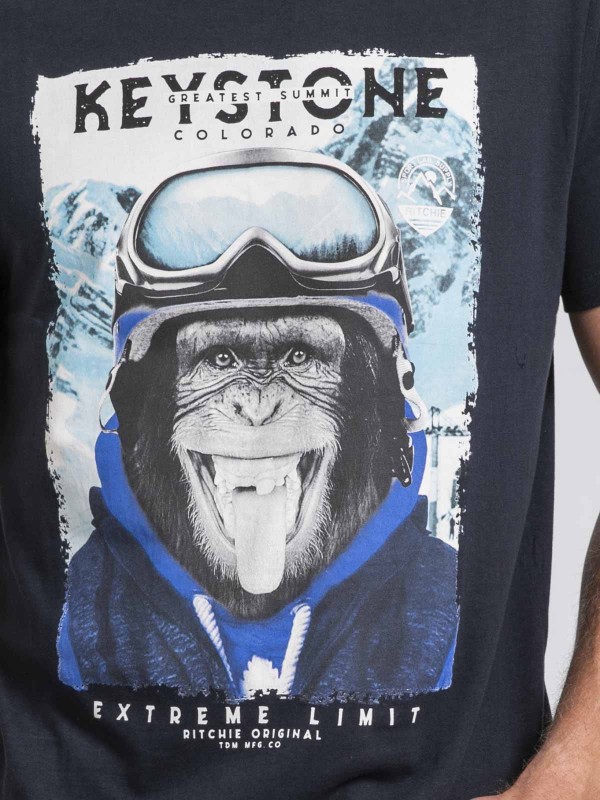 T-shirt col rond pur coton...