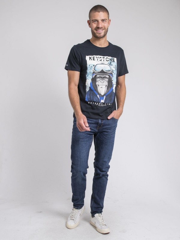 T-shirt col rond pur coton...