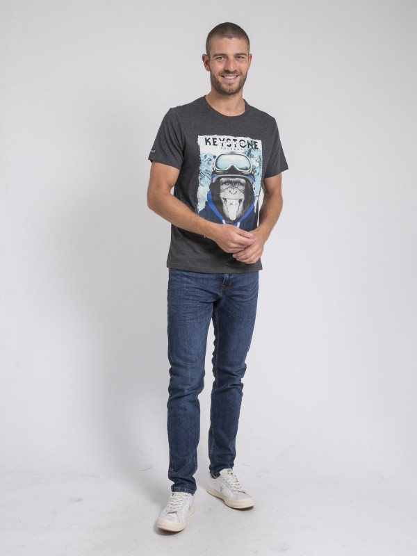 T-shirt col rond pur coton...