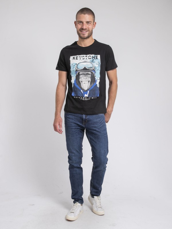 T-shirt col rond pur coton...