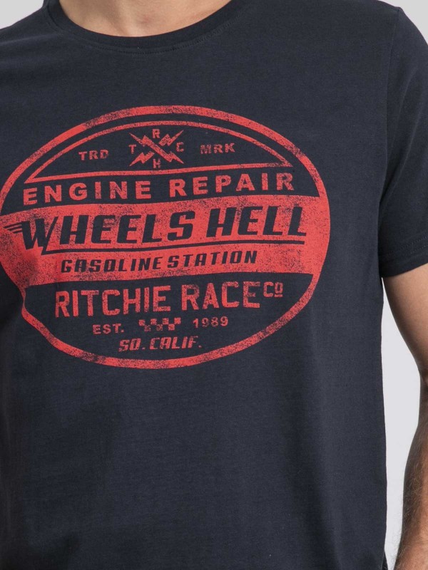 T-shirt col rond pur coton...