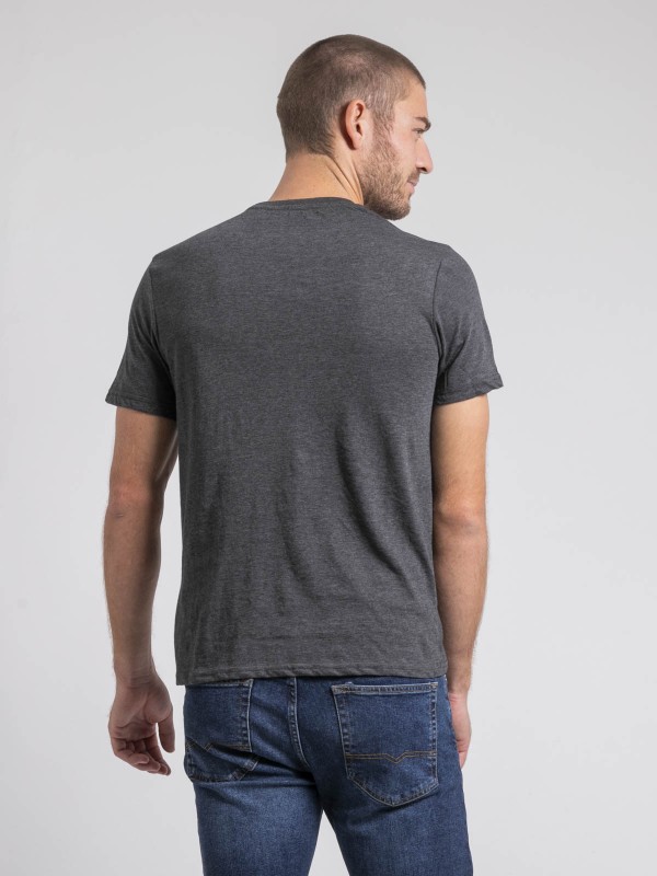 T-shirt col rond pur coton...