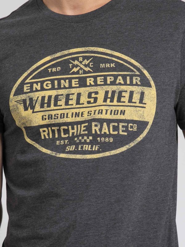 T-shirt col rond pur coton...