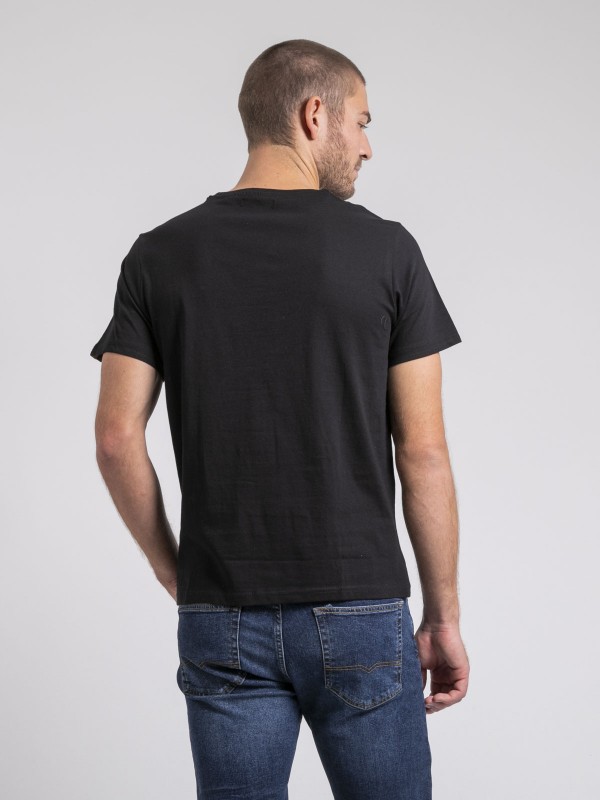 T-shirt col rond pur coton...