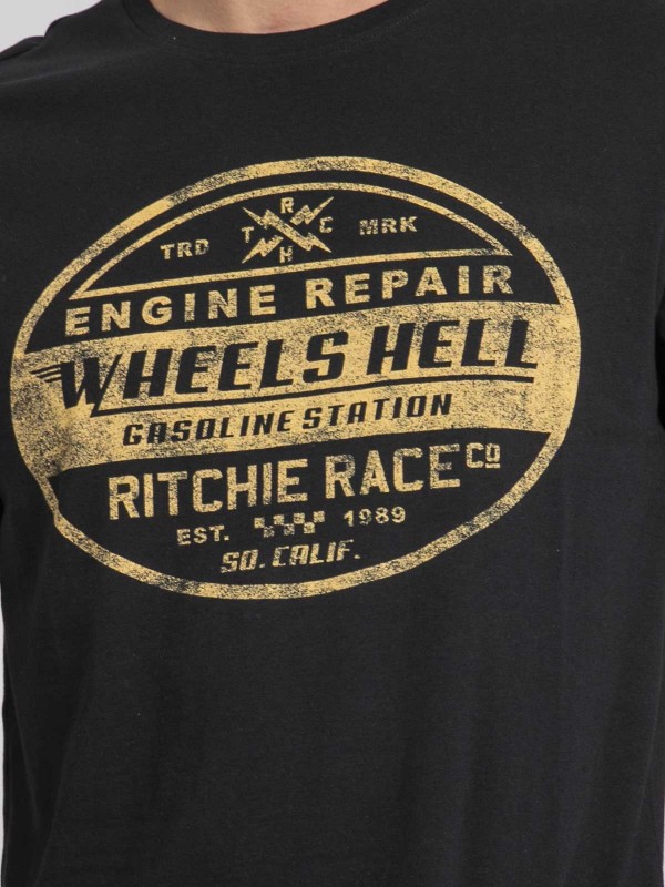 T-shirt col rond pur coton...