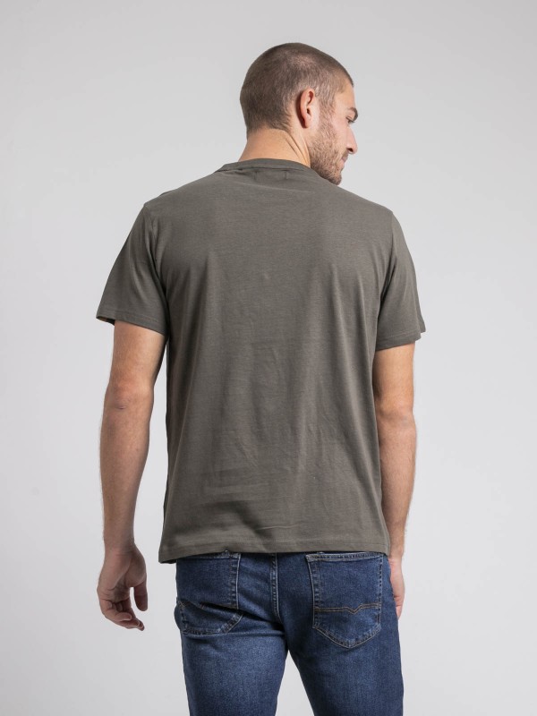 T-shirt col rond pur coton...