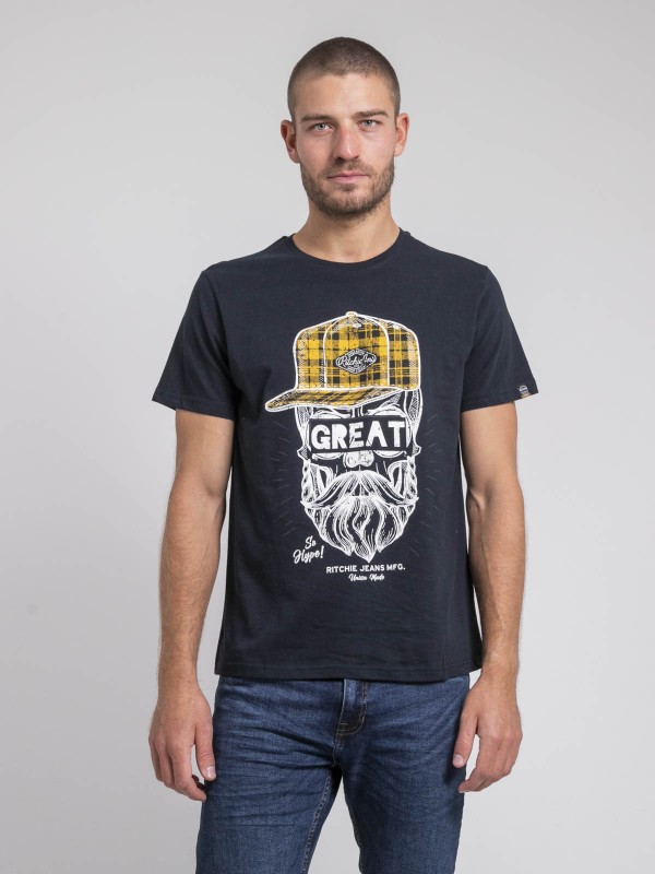 T-shirt col rond pur coton...