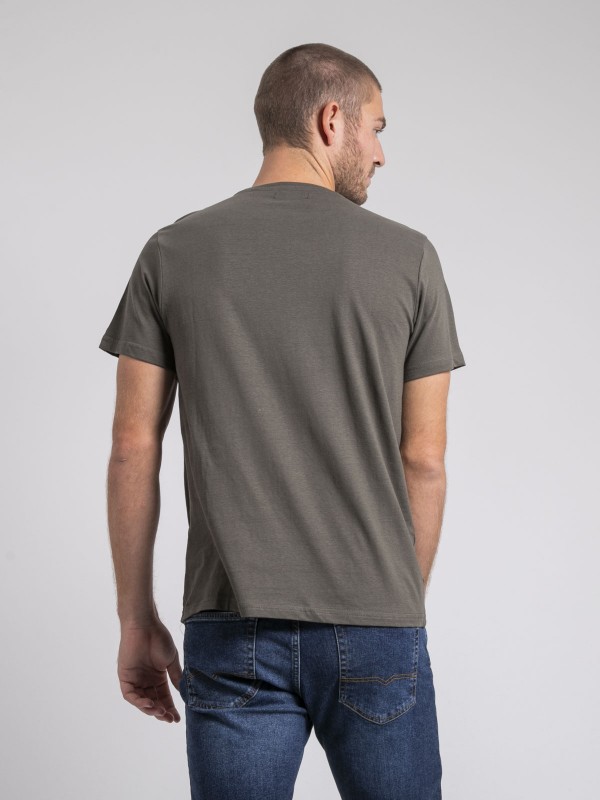 T-shirt col rond pur coton...