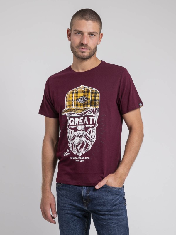 T-shirt col rond pur coton...