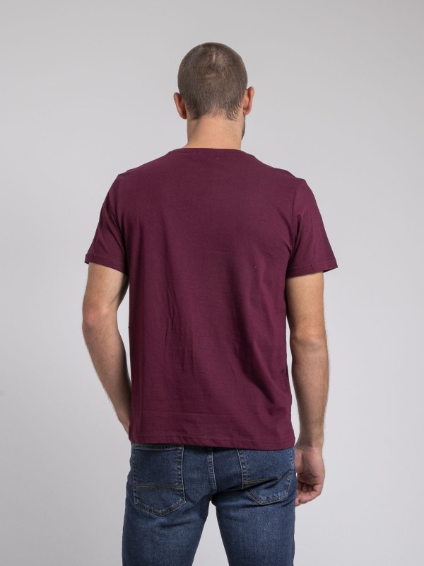 T-shirt col rond pur coton...