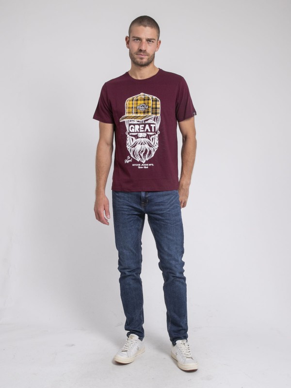 T-shirt col rond pur coton...