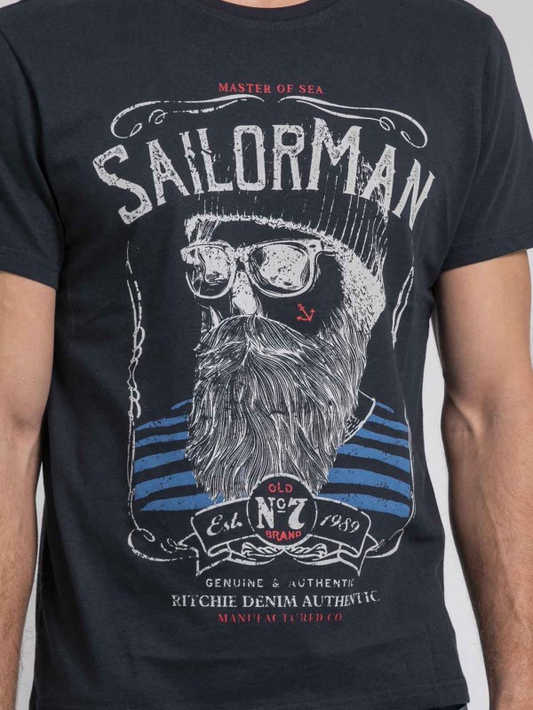 T-shirt col rond pur coton...