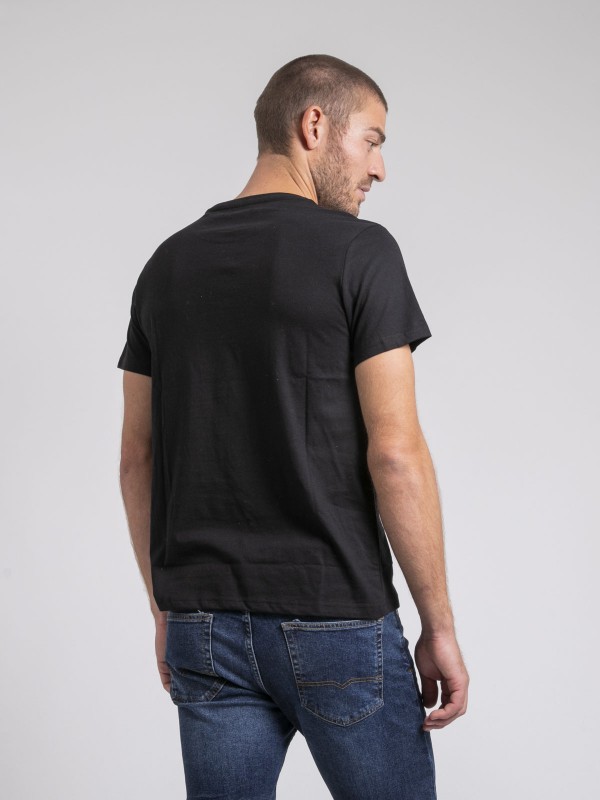 T-shirt col rond pur coton...