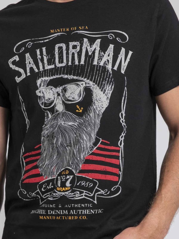 T-shirt col rond pur coton...