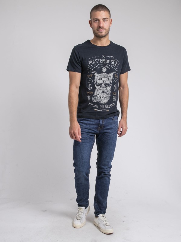 T-shirt col rond pur coton...