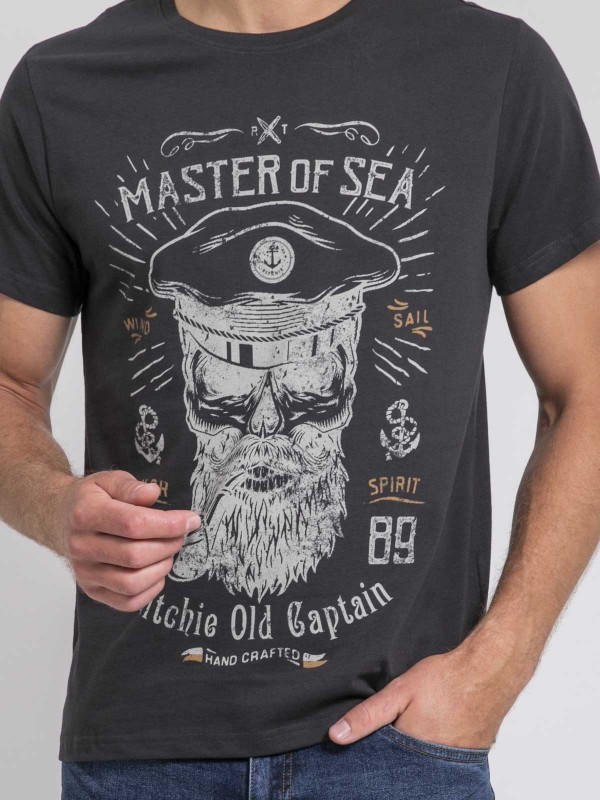 T-shirt col rond pur coton...