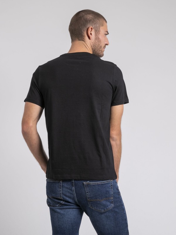 T-shirt col rond pur coton...