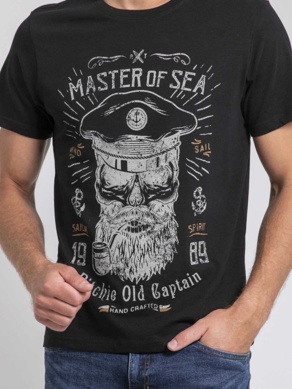 T-shirt col rond pur coton...