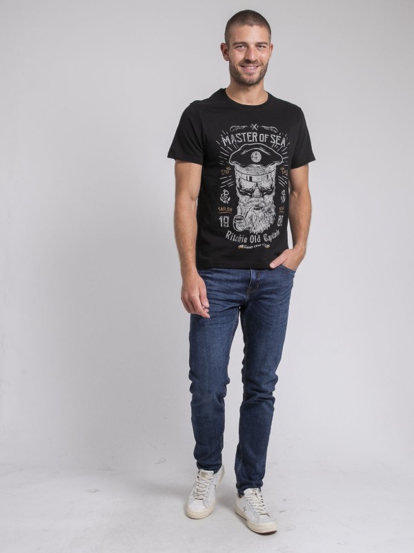 T-shirt col rond pur coton...