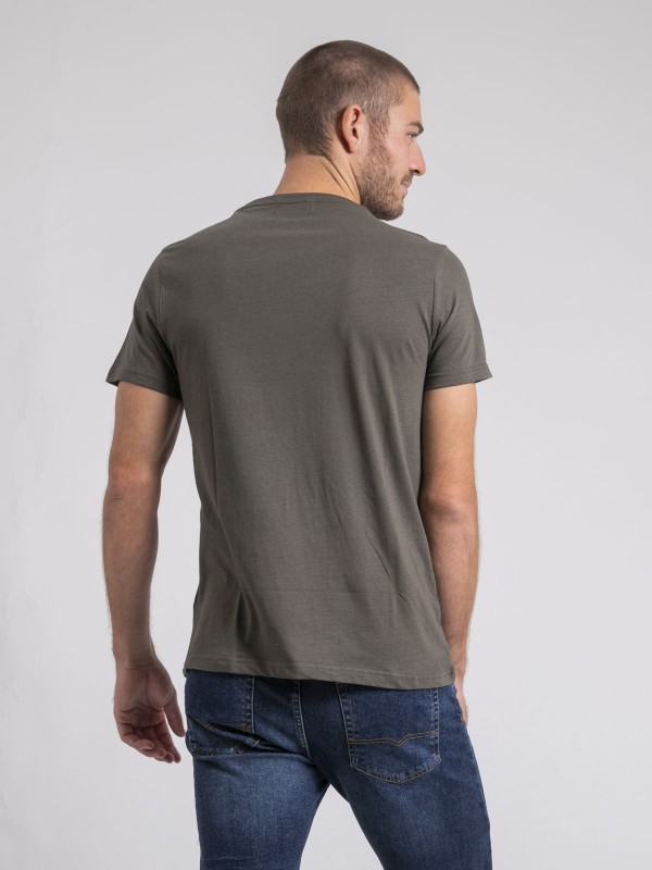 T-shirt col rond pur coton...